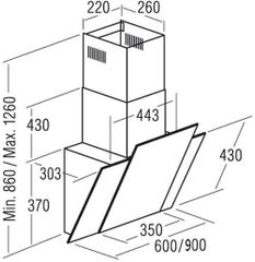 Máy hút mùi Cata PODIUM 600 XGBK
