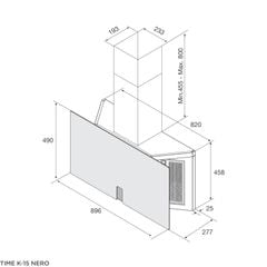 Hút mùi áp tường Malloca Time K-15 Nero
