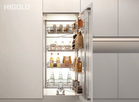 Tủ đồ khô 4 tầng cánh mở nan tròn Higold Platinum | 202271 | 450mm