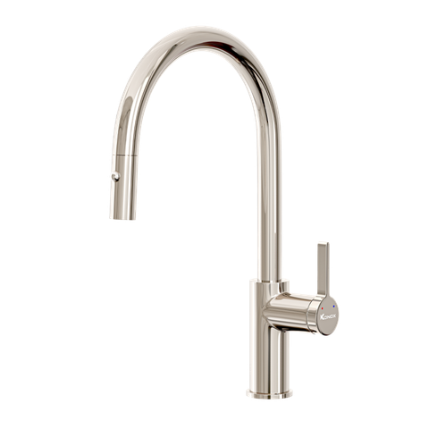 Vòi rửa bát rút dây Konox Alto Nickel