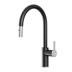 Vòi rửa bát rút dây Konox Alto Black