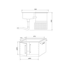 Máy rửa chén tích hợp chậu rửa Malloca  WQP6-890F4