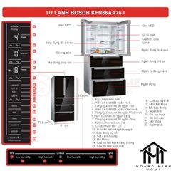 Tủ Lạnh Bosch KFN86AA76J