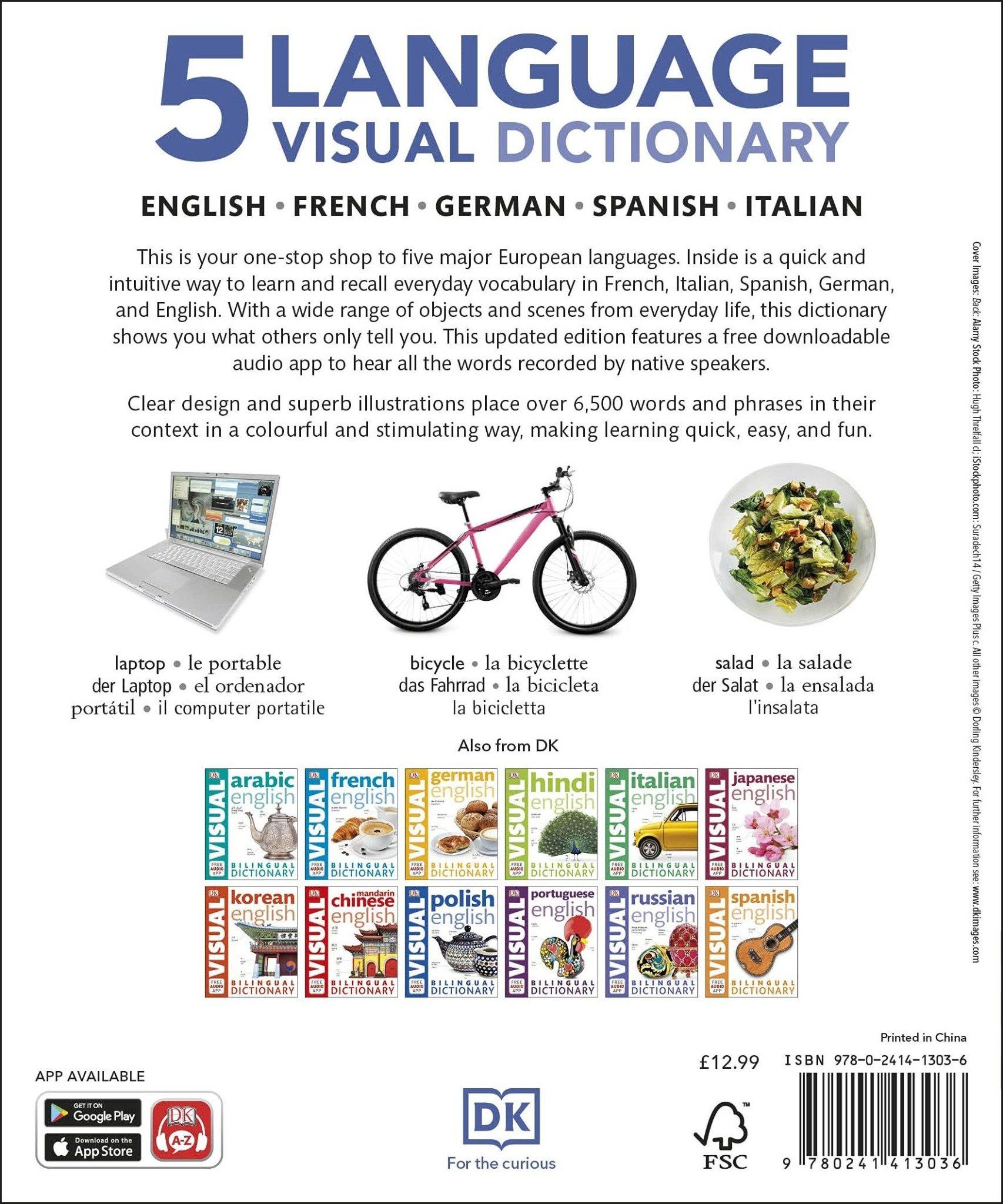 5 LANGUAGE VISUAL DICTIONARY Paperback Mickey's Bookstore