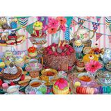  TEA PARTY 1000 PIECE JIGSAW PUZZLE CORNER PIECE 