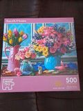  BEAUTIFUL FLOWERS 500 PIECE JIGSAW PUZZLE 