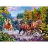  HORSES IN THE FOREST 500 PIECE JIGSAW PUZZLE 