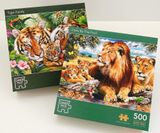  LIONS BY THE POOL 500 PIECE JIGSAW PUZZLE 