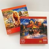  SAFARI ANIMALS 500 PIECE JIGSAW PUZZLE 