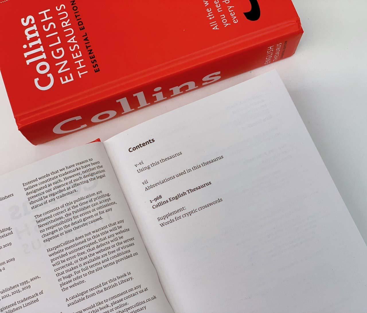 COLLINS ENGLISH THESAURUS ESSENTIAL ALL THE WORDS YOU NEED, EVERY DAY
