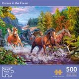  HORSES IN THE FOREST 500 PIECE JIGSAW PUZZLE 