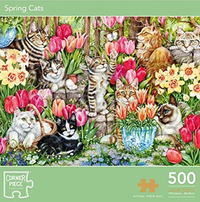  SPRING CATS 500 PIECE JIGSAW PUZZLE 