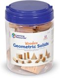  WOODEN GEOMETRIC SOLIDS (SET OF 12) 