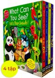  PEEP INSIDE WHAT CAN YOU SEE? SERIES 4 BOOKS COLLECTION BOX SET BY LITTLE TIGER 