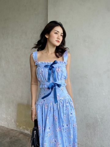 MAGNET Mididress - Blooming Blue