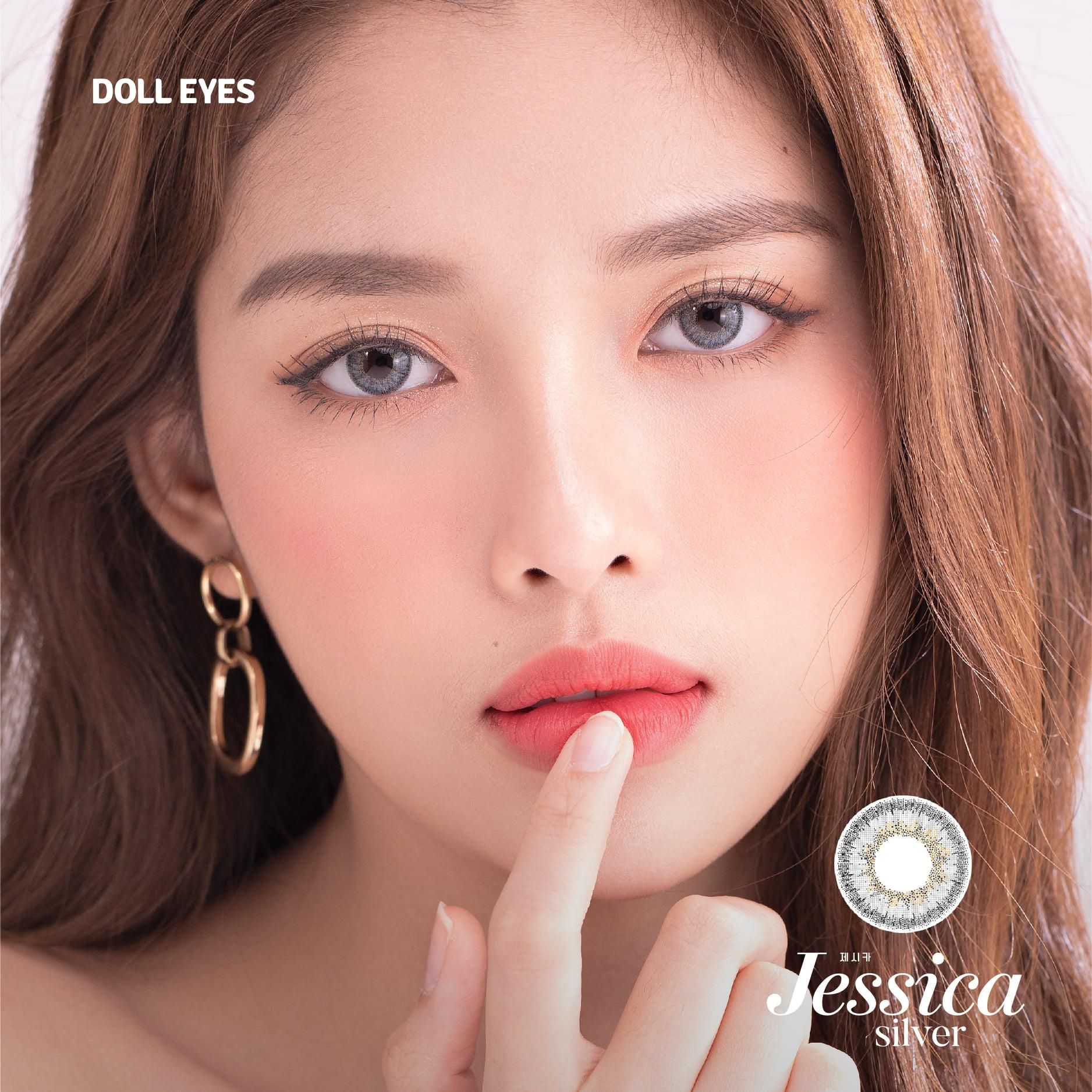  Kính áp tròng DOLL EYES Jessica Silver 14,2mm - Limited Edition 