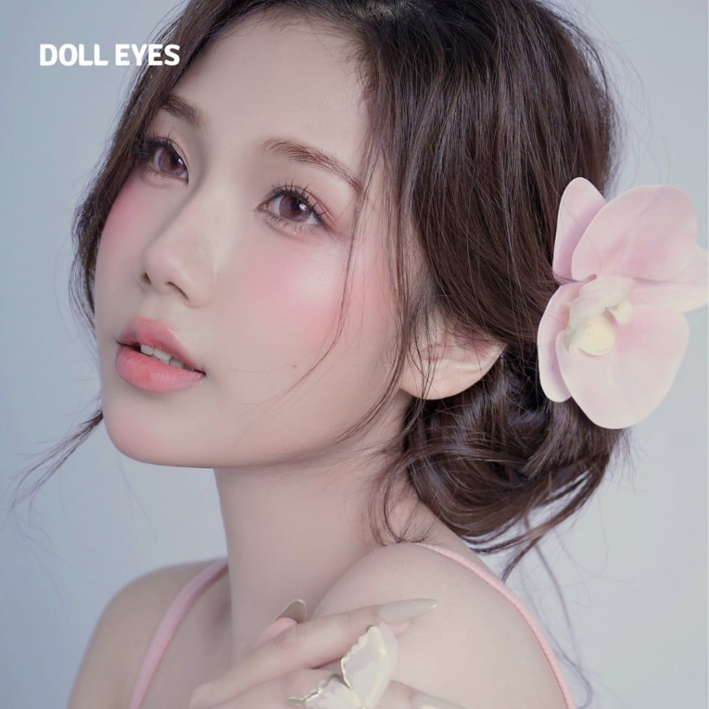  Luxury Beauty Lens DOLL EYES Rose 11 nâu hồng 