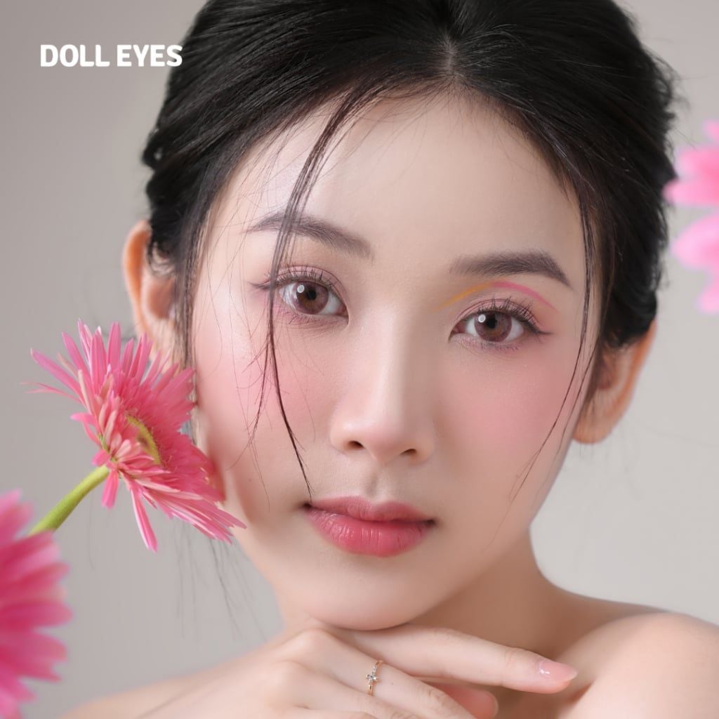  Luxury Beauty Lens DOLL EYES Rose 11 nâu hồng 