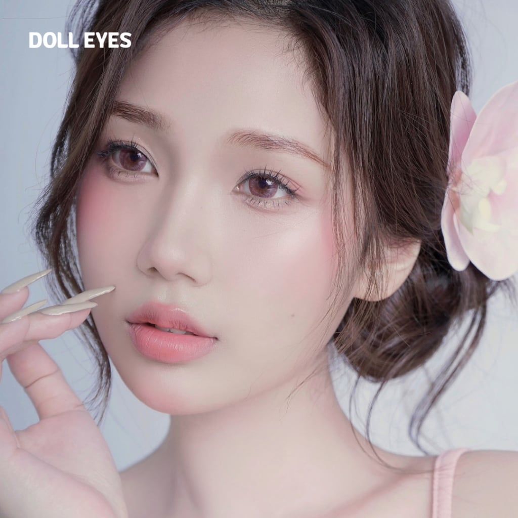  Luxury Beauty Lens DOLL EYES Rose 11 nâu hồng 