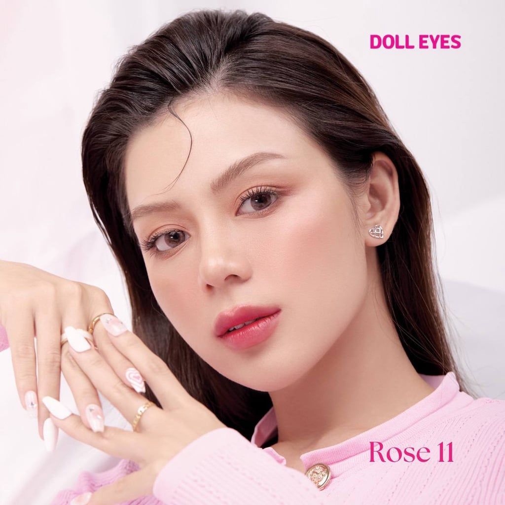  Luxury Beauty Lens DOLL EYES Rose 11 nâu hồng 
