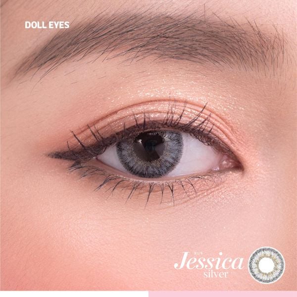  Kính áp tròng DOLL EYES Jessica Silver 14,2mm - Limited Edition 