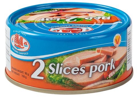  2 slices of pork 