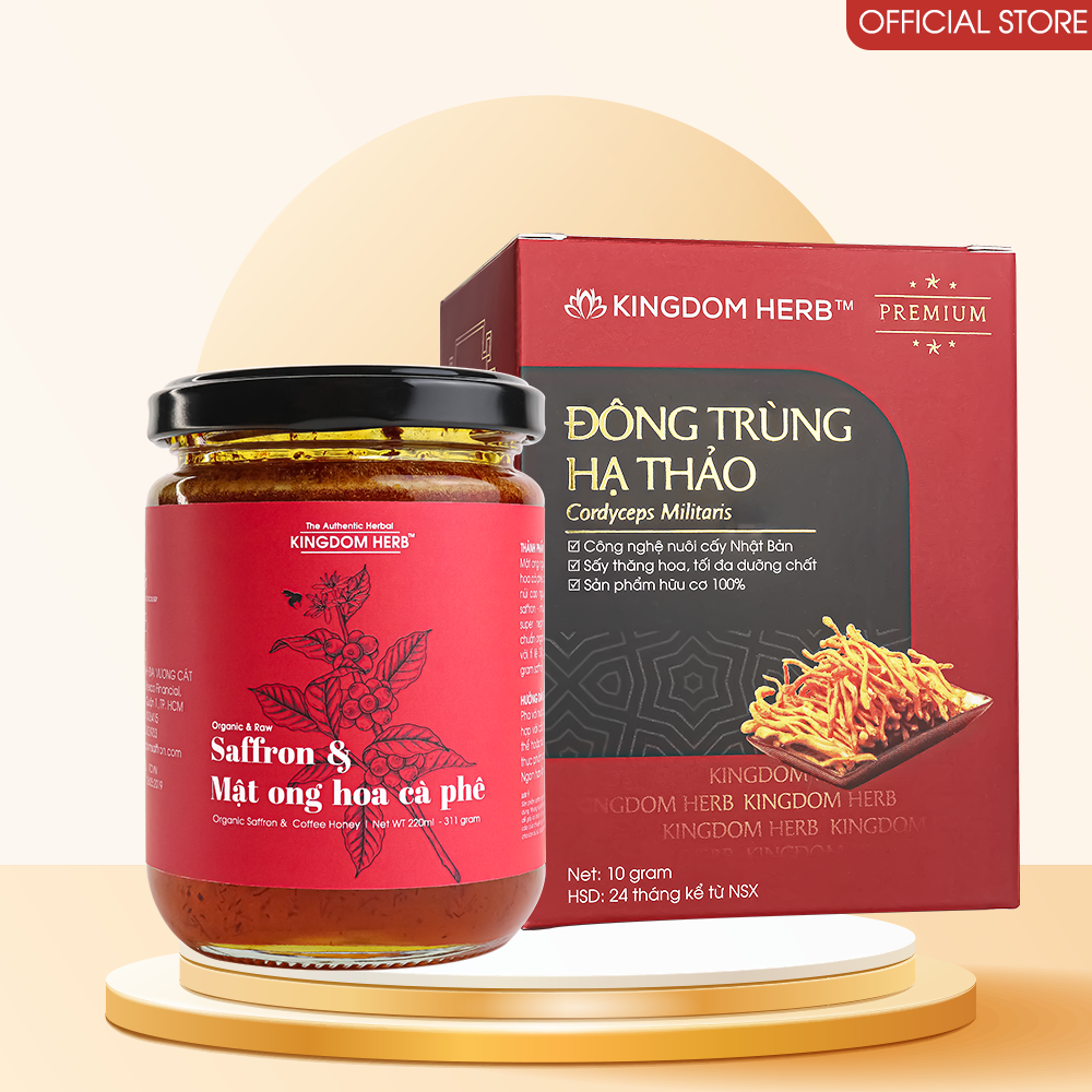  [COMBO TIỆN LỢI] 1 Hộp Saffron Mật Ong + 1 Hộp Đông Trùng Hạ Thảo 