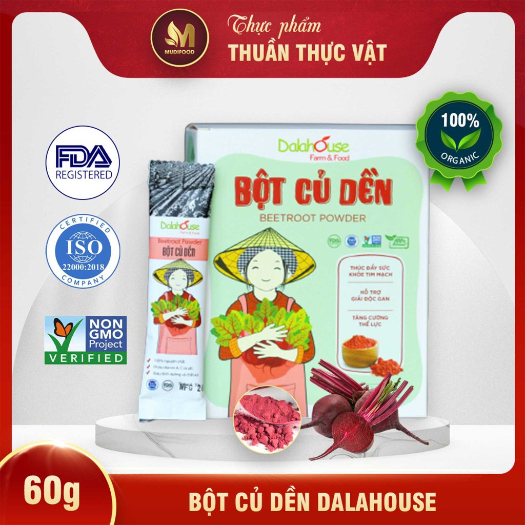 Bột Củ Dền Hữu Cơ Nguyên Chất Sấy Lạnh Dalahouse