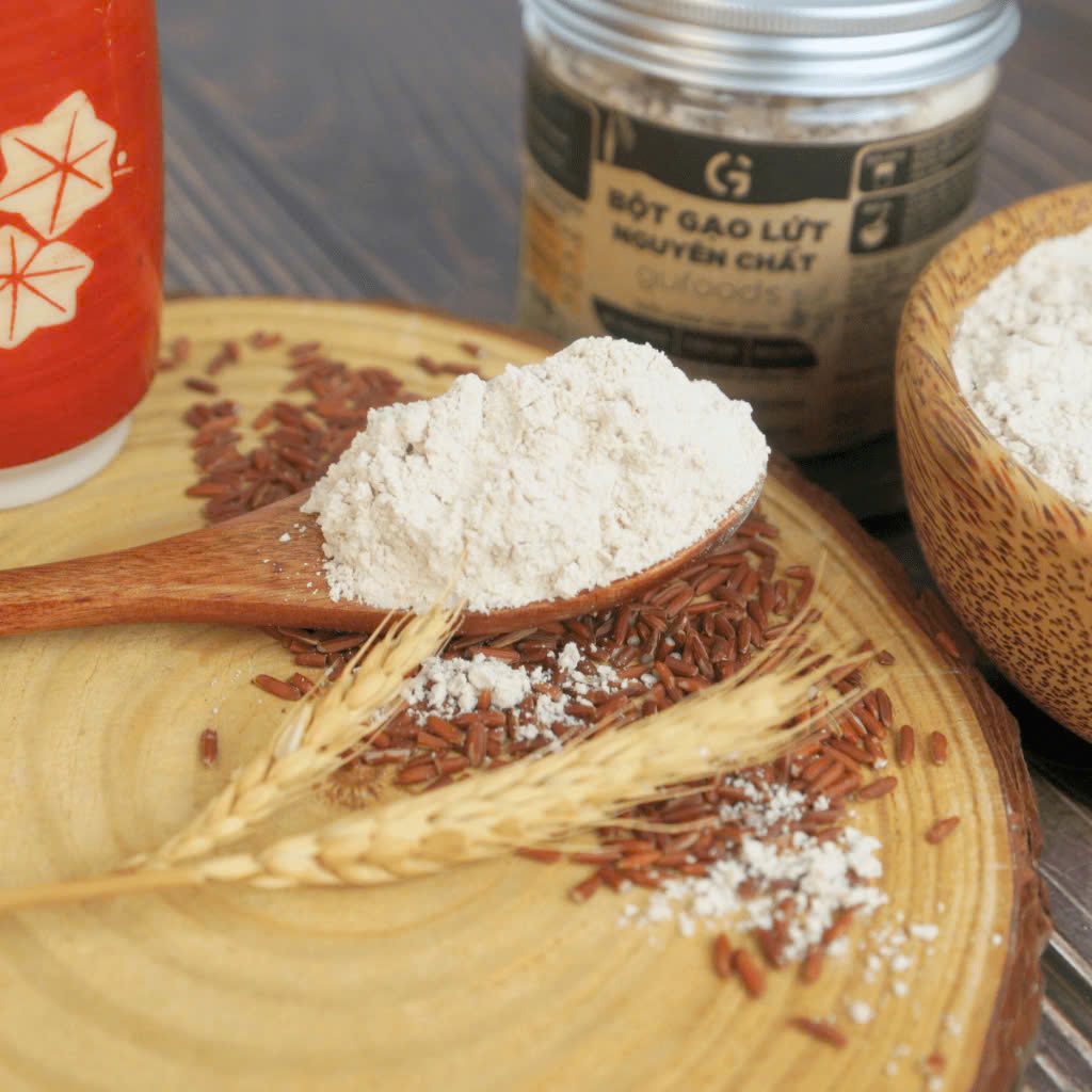 Bột Gạo Lứt Nguyên Chất GUfoods (Hũ 250g) - Tiện Lợi, Healthy, Dễ Tiêu Hoá, Eat Clean, Thực Dưỡng, Thuần Chay, Nấu Cháo (SH)