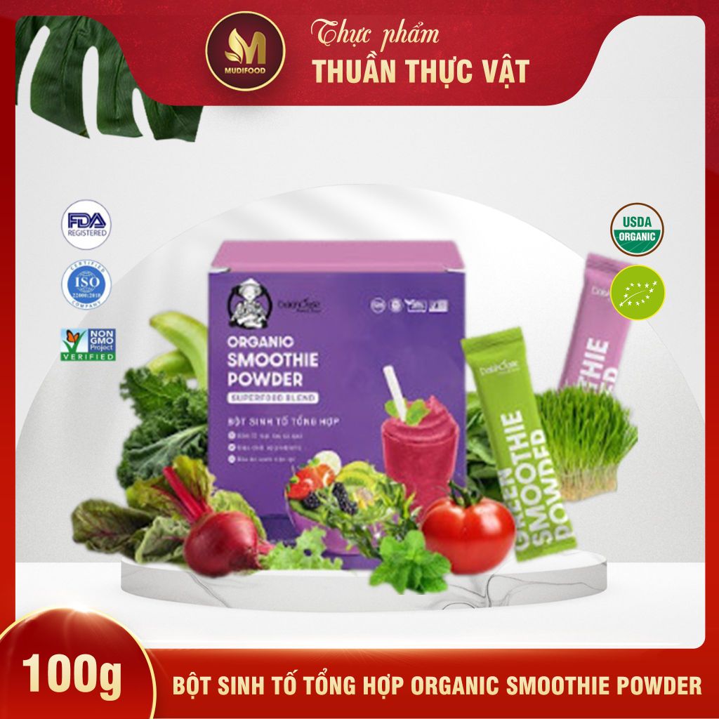 Bột Sinh Tố Tổng Hợp Organic Smoothie Powder Dalahouse - Bột Rau Củ Hữu Cơ Nguyên Chất Sấy Lạnh (BRC)