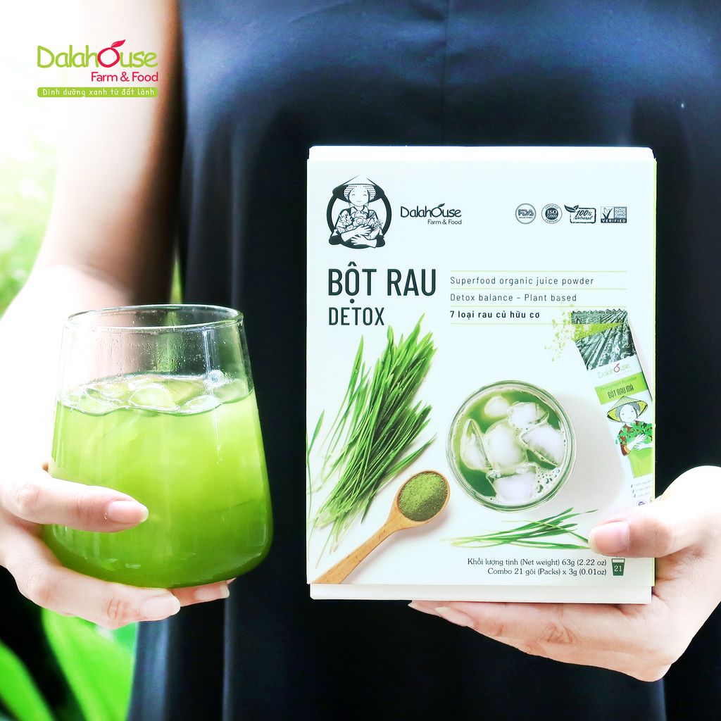 Bột Rau Detox Dalahouse - Bột Rau Củ Hữu Cơ Nguyên Chất Sấy Lạnh (BRC)
