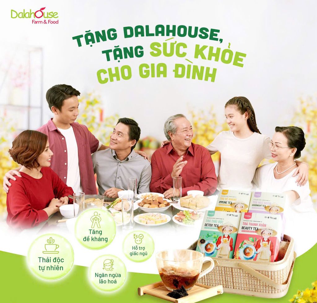 Combo 4 Hộp Trà Dalahouse Hộp 50g - Trà Thanh Xuân, Trà Thải Độc, Trà Đề Kháng, Trà Ngủ Ngon, Tốt Cho Sức Khỏe (Trà)