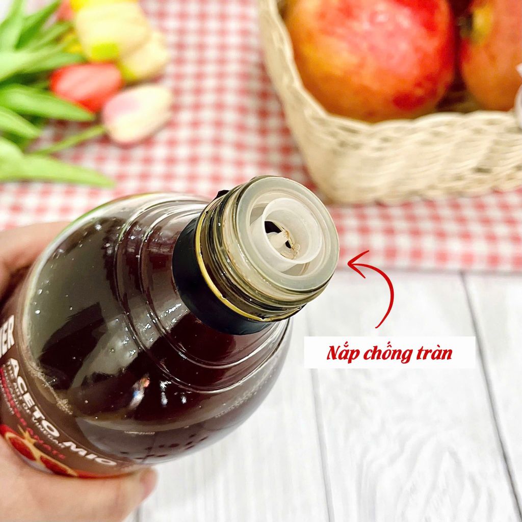 Giấm Lựu Hữu Cơ Aceto Mio (Có Giấm Cái) Chai 500ml, Hỗ Trợ Detox Cơ Thể, Tốt Cho Sức Khỏe (GV)