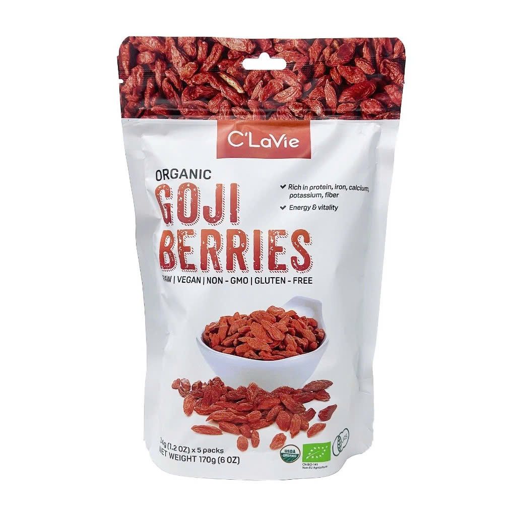 Kỷ Tử Hữu Cơ C'LaVie 170g - Thực Phẩm Bổ Sung Dinh Dưỡng Cho Mẹ Bầu, Người Gìa, Giúp Dễ Ngủ, Tinh Thần Thảo Mái (Bánh, Snack, Hạt Và Trà)