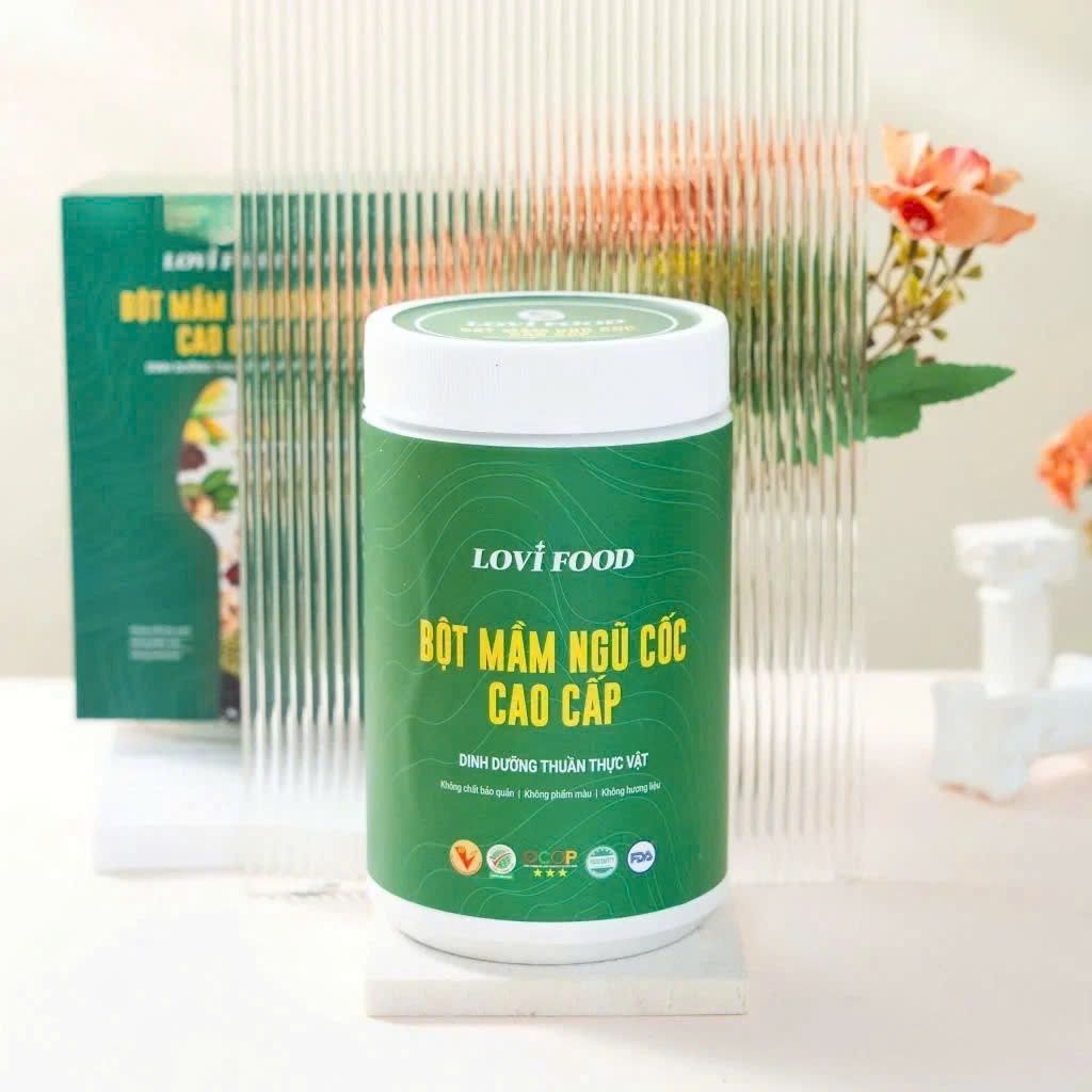 Bột Mầm Ngũ Cốc Cao Cấp Grainlife LoviFood Hộp 500g - Thực Phẩm Bổ Sung Dinh Dưỡng Cho Mẹ Bầu, Sau Sinh, Người Già, Người Tiểu Đường, Ăn Chay, Ăn Kiêng, Eat Clean, Healthy, Tốt Cho Tim Mạch