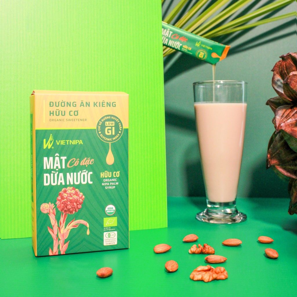 Mật Dừa Nước Vietnipa Hộp 150g - Thực Phẩm Bổ Sung Dinh Dưỡng Cho Cả Gia Đình, Người Tiểu Đường, Ăn Kiêng, Ăn Chay, Hàm Lượng Vitamin Và Muối Khoáng Cao (GV)