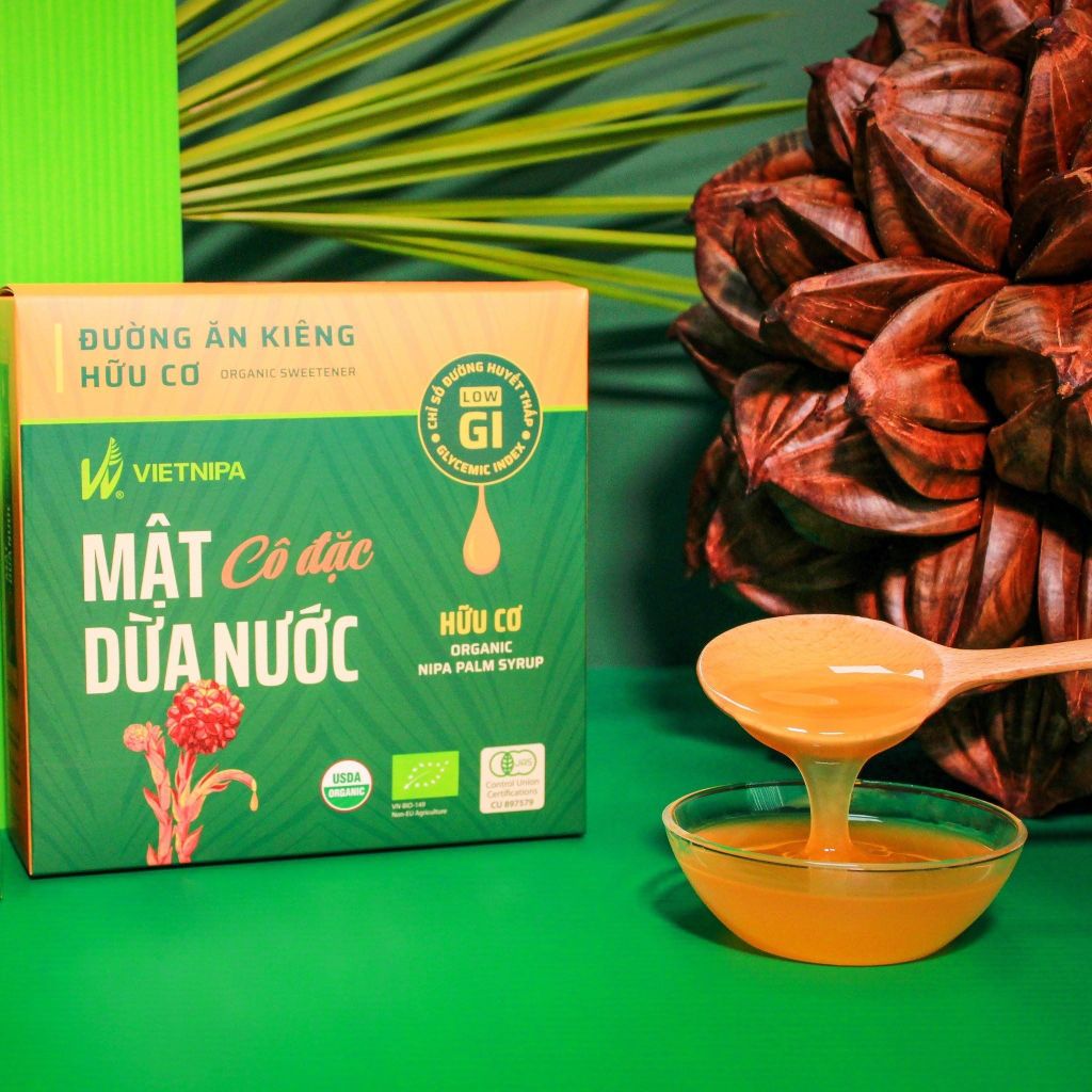 Mật Dừa Nước Vietnipa 450g - Thực Phẩm Bổ Sung Dinh Dưỡng Cho Cả Gia Đình, Người Tiểu Đường, Ăn Kiêng, Ăn Chay, Hàm Lượng Vitamin Và Muối Khoáng Cao (GV)