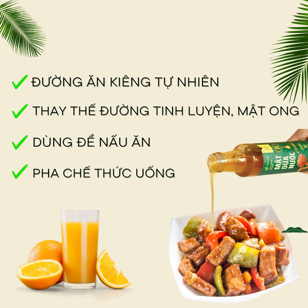 Mật Dừa Nước Vietnipa 375g - Thực Phẩm Bổ Sung Dinh Dưỡng Cho Cả Gia Đình, Người Tiểu Đường, Ăn Kiêng, Ăn Chay, Hàm Lượng Vitamin Và Muối Khoáng Cao (GV)