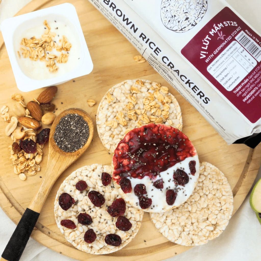 Combo 3 Gói Bánh Gạo Lứt Vị Lứt Mầm ST25 (Mỗi Gói 170g) - Thực Phẩm Bổ Sung Dinh Dưỡng Cho Người Tiểu Đường, Người Ăn Chay, Ăn Kiêng, Giảm Cân, Tập Gym, Eat Clean, Hàm Lượng Chất Xơ Cao (Bánh Và Snack Healthy)