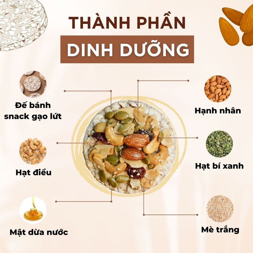 Snack Gạo Lứt Phủ Granola Siêu Hạt GUfoods 200g -Thực Phẩm Bổ Sung Dinh Dưỡng Cho Mẹ Bầu, Sau Sinh, Người Ăn Chay, Ăn Kiêng, Giảm Cân, Eat Clean, Tập Gym, Hàm Lượng Giàu Protein, Omega 3 Và Chất Xơ (Thanh Hạt Và Bánh)