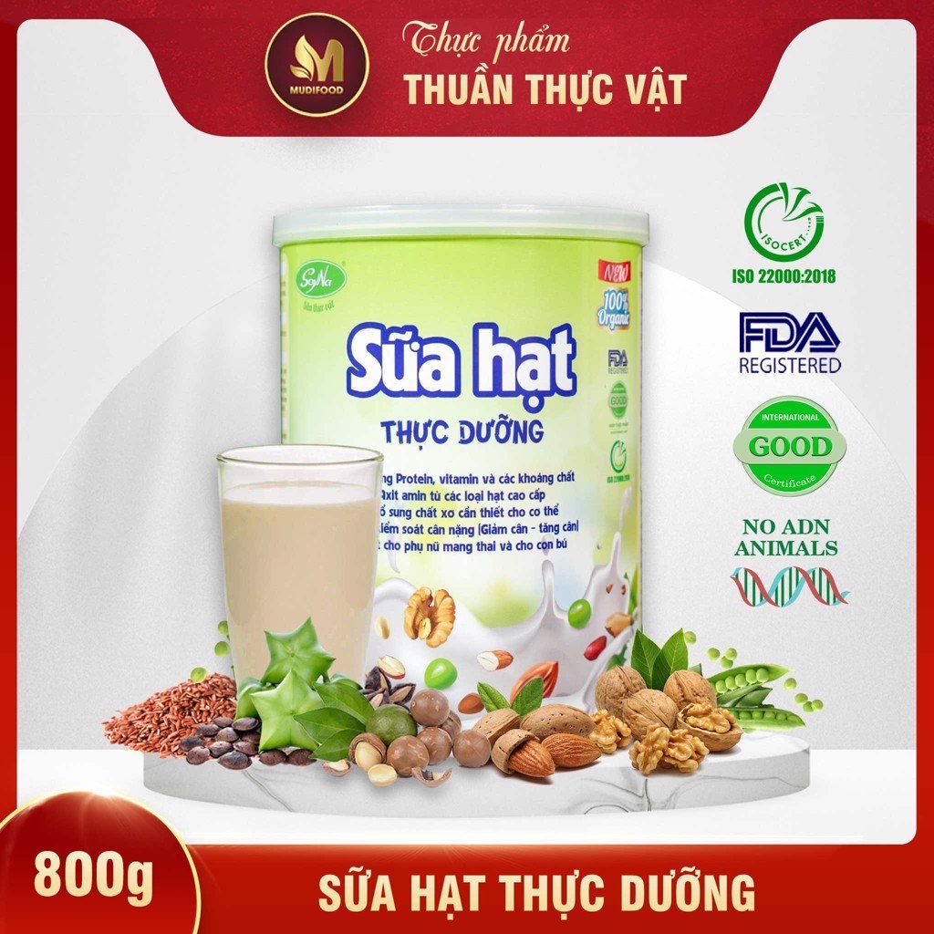 Sữa Hạt Thực Dưỡng Soyna - Lợi Sữa Cho Mẹ Bầu, Sau Sinh, Dinh Dưỡng Cho Người Tiểu Đường, Người Già, Ăn chay, Ăn Kiêng, Giảm Cân, Eat Clean, Healthy (SH)