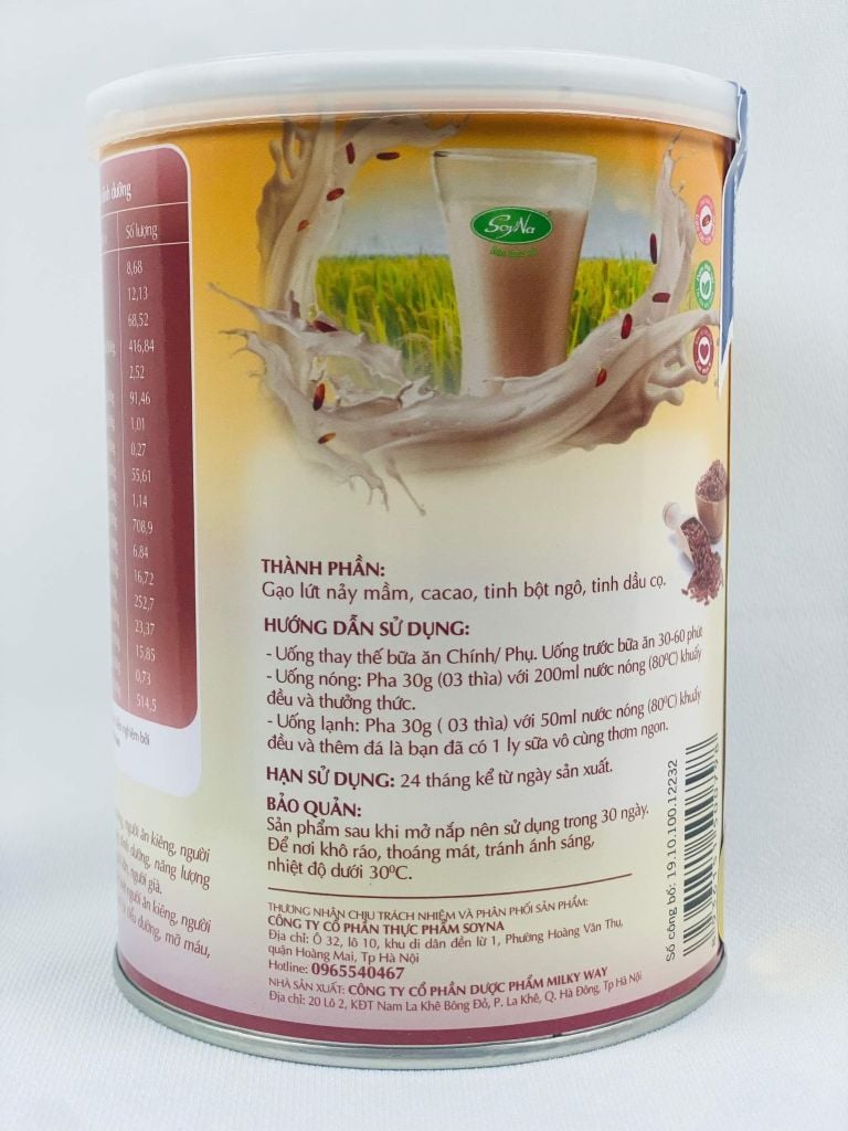 Sữa Mầm Gạo Lứt Soyna - Dinh Dưỡng Cho Người Tiểu Đường, Người Già, Ăn Chay, Ăn Kiêng, Giảm Cân, Eat Clean, Healthy, Tốt Cho Tim Mạch (SH)