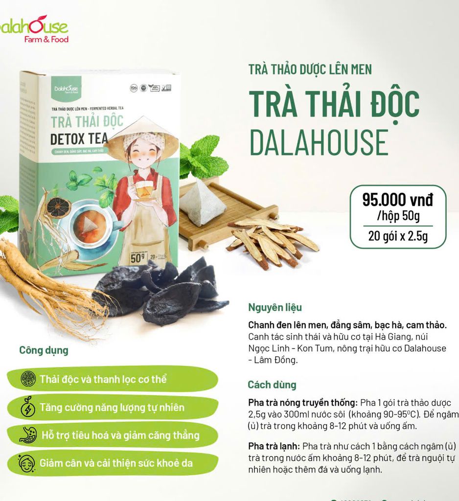 Combo 4 Hộp Trà Dalahouse Hộp 50g - Trà Thanh Xuân, Trà Thải Độc, Trà Đề Kháng, Trà Ngủ Ngon, Tốt Cho Sức Khỏe (Trà)