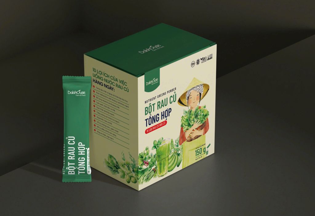 Bột Rau Củ Tổng Hợp Dalahouse Hộp 150g - Bột Rau Củ Hữu Cơ (BRC)