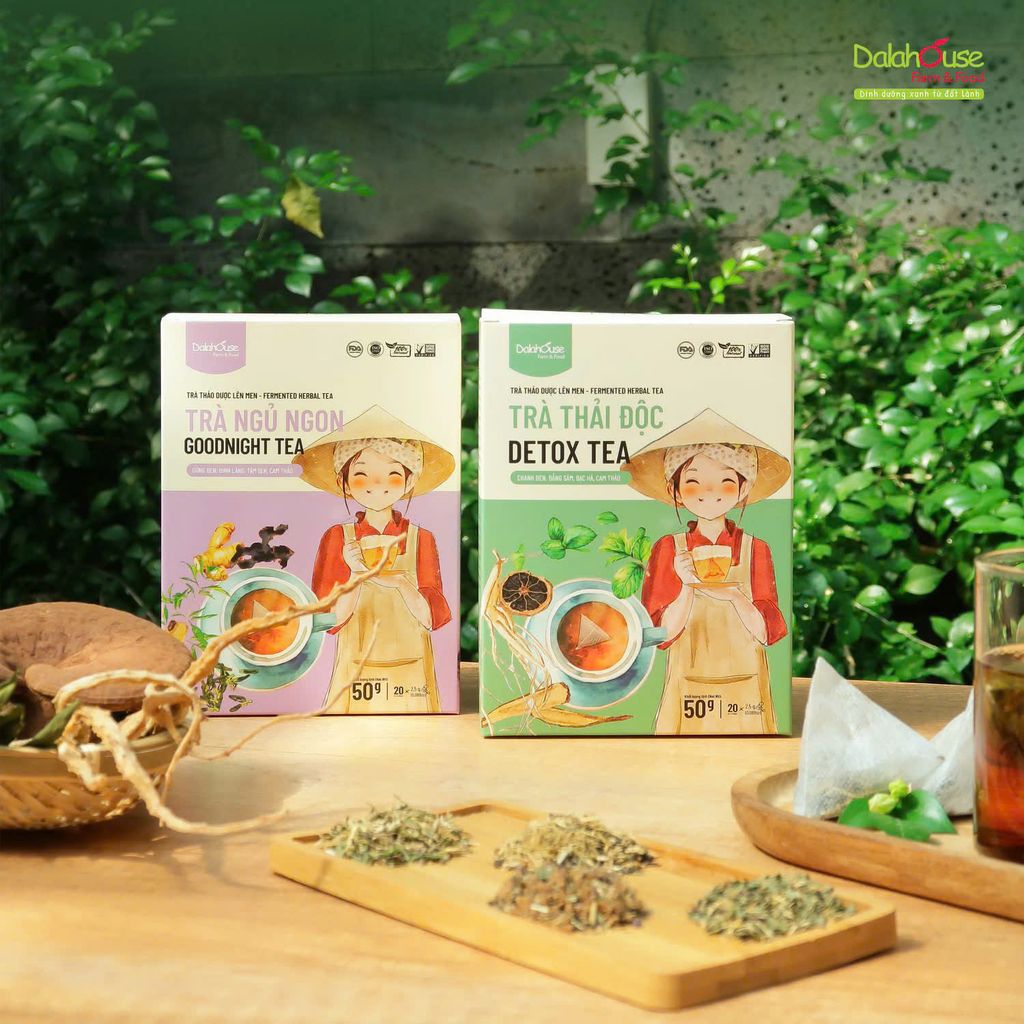 Trà Thải Độc Dalahouse Hộp 50g - Thanh Nhiệt, Mát Gan, Cải Thiện Giấc Ngủ, Tốt Cho Tim Mạch, Giảm Cân, Eatclean, Healthy (Trà)
