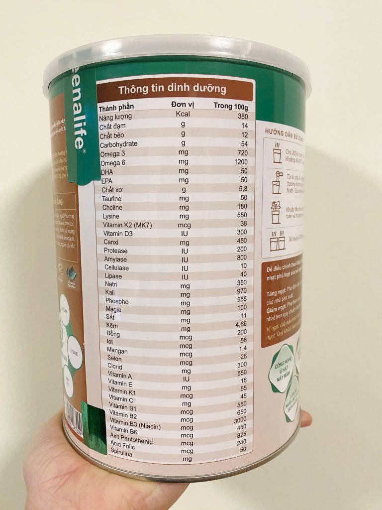 Sữa Hạt Tảo Xoắn Greenalife Milky Nuts Spirulina - Lợi Sữa Cho Mẹ Bầu, Sau Sinh, Dinh Dưỡng Cho Người Tiểu Đường, Người Già, Ăn chay, Ăn Kiêng, Giảm Cân, Eat Clean, Healthy (SH)