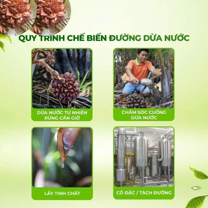 Đường Dừa Nước Vietnipa 350g, 550g - Thực Phẩm Bổ Sung Dinh Dưỡng Cho Cả Gia Đình, Người Tiểu Đường, Ăn Kiêng, Ăn Chay, Hàm Lượng Vitamin Và Muối Khoáng Cao (GV)