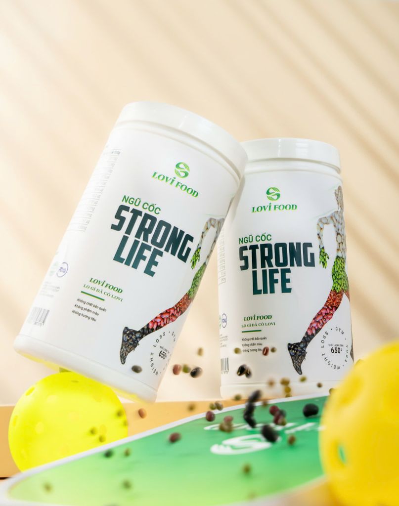 Ngũ Cốc Stronglife LoviFood Hộp 650g - Thực Phẩm Bổ Sung Dinh Dưỡng Cho Người Tập Gym, Yoga, Người Tập Luyện Cường Độ Cao, Tốt Cho Tim Mạch