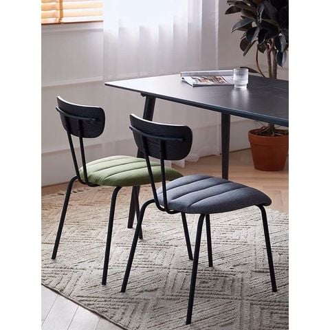  Ghế Cafe Khung Sắt Nệm Tựa Lưng Bọc Da Nỉ - GS43 