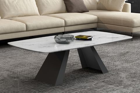  Bàn Trà Chữ Nhật Chân Sắt Mặt Ceramic - BT13 